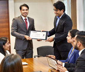 Students discussing university admission plans